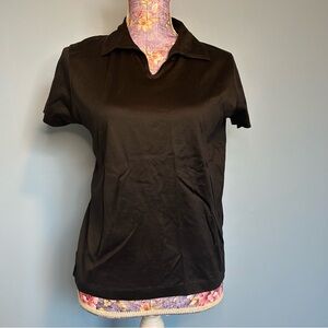 Burberry Golf black polo shirt with collar, size small